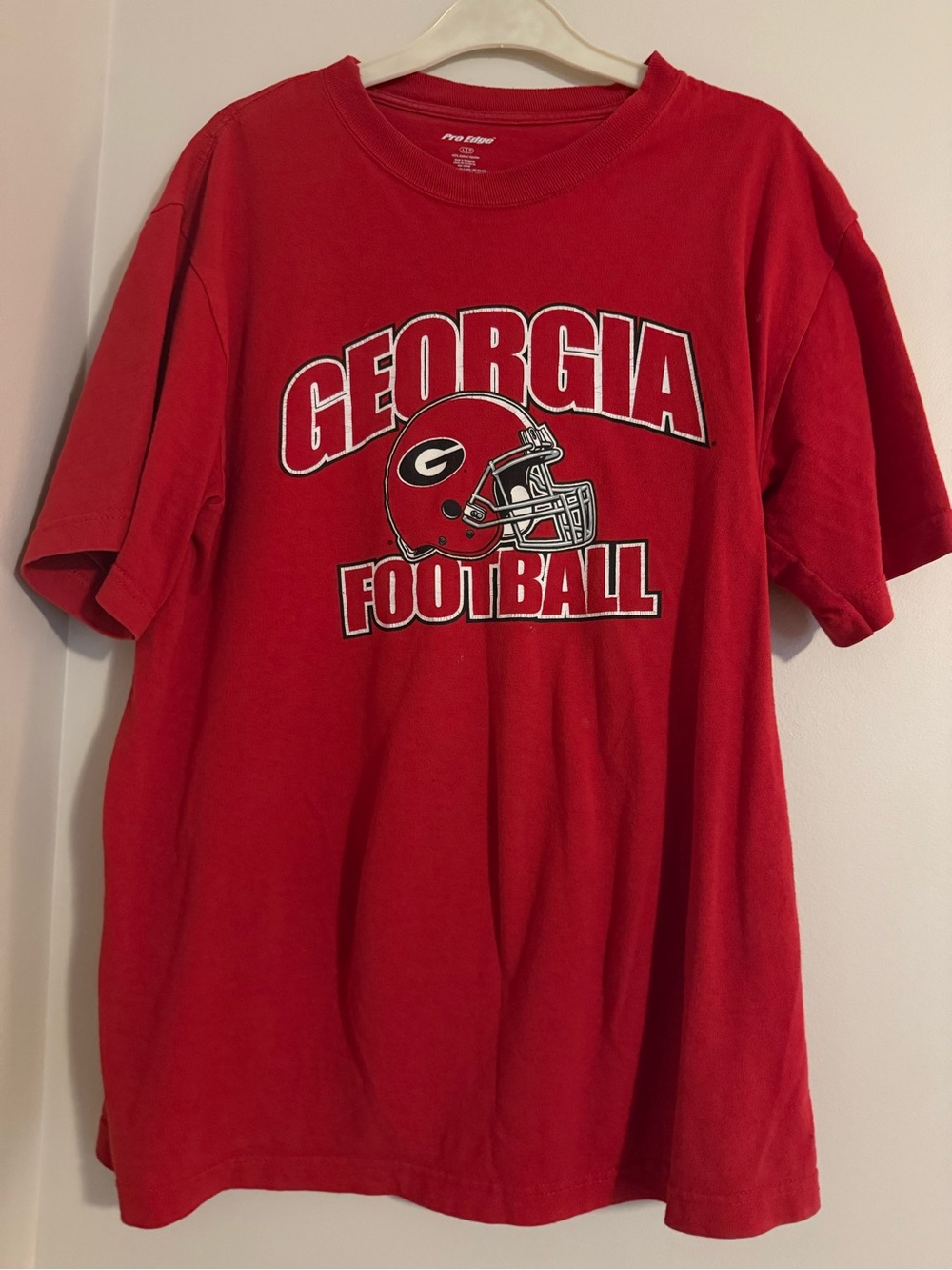 Pro Edge Red Georgia Football Long Sleeve Shirt